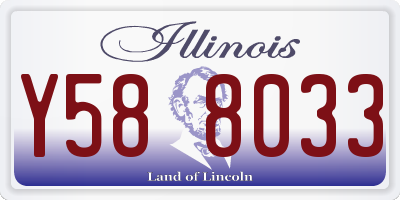 IL license plate Y588033