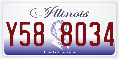 IL license plate Y588034