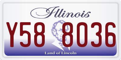 IL license plate Y588036
