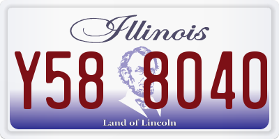 IL license plate Y588040