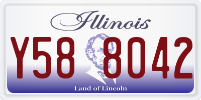 IL license plate Y588042