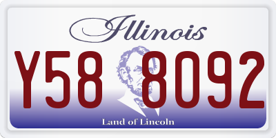 IL license plate Y588092