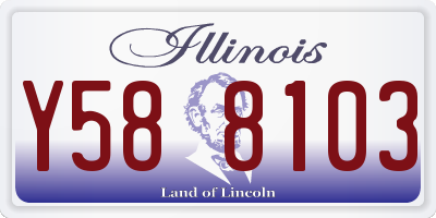 IL license plate Y588103