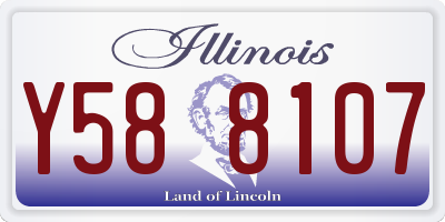 IL license plate Y588107