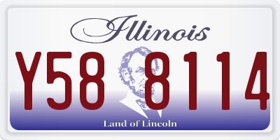 IL license plate Y588114