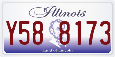 IL license plate Y588173