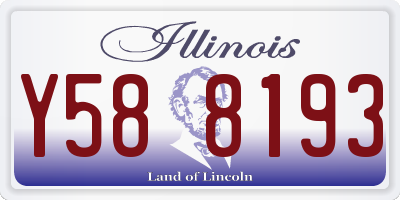 IL license plate Y588193
