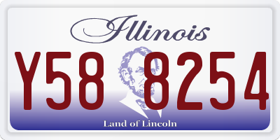 IL license plate Y588254