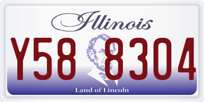 IL license plate Y588304