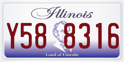 IL license plate Y588316