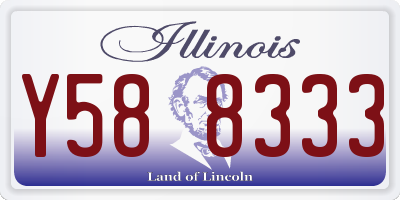 IL license plate Y588333