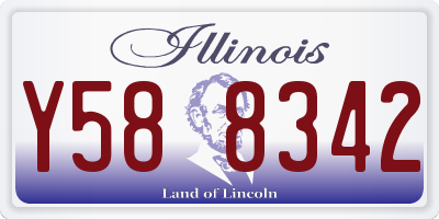 IL license plate Y588342