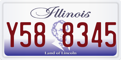 IL license plate Y588345