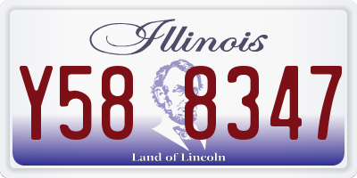 IL license plate Y588347
