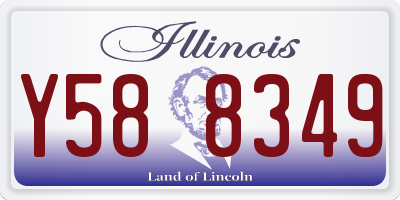 IL license plate Y588349