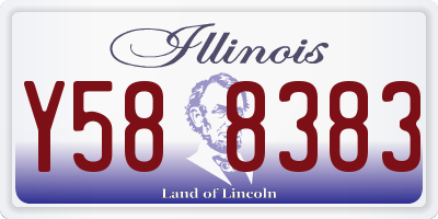 IL license plate Y588383