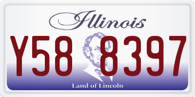 IL license plate Y588397