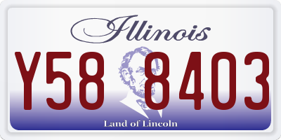 IL license plate Y588403