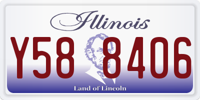 IL license plate Y588406