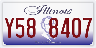 IL license plate Y588407