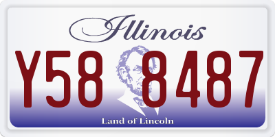 IL license plate Y588487