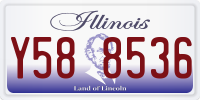 IL license plate Y588536