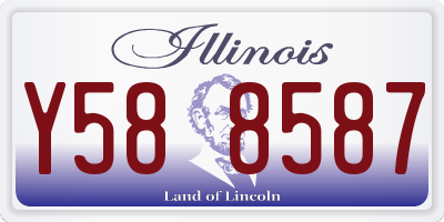 IL license plate Y588587