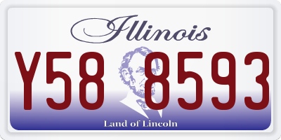 IL license plate Y588593