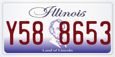 IL license plate Y588653