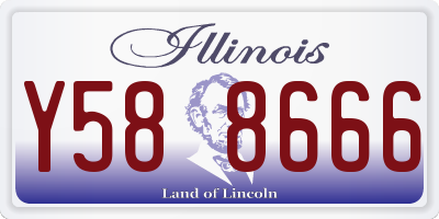 IL license plate Y588666