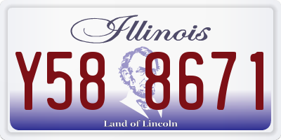 IL license plate Y588671