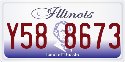 IL license plate Y588673