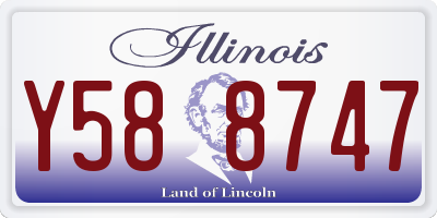 IL license plate Y588747