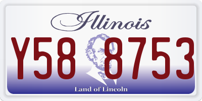 IL license plate Y588753