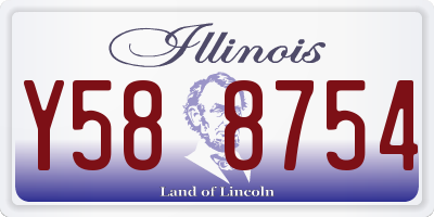 IL license plate Y588754