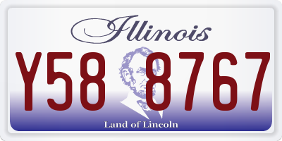 IL license plate Y588767