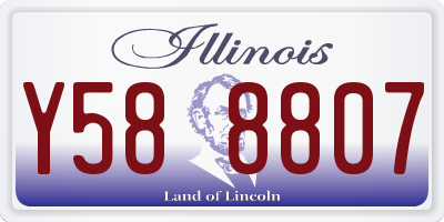 IL license plate Y588807