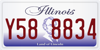 IL license plate Y588834
