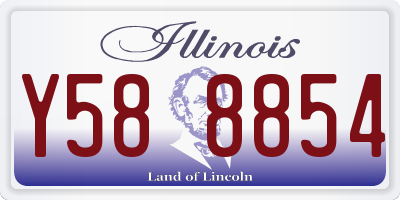IL license plate Y588854
