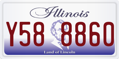 IL license plate Y588860