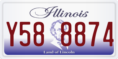IL license plate Y588874
