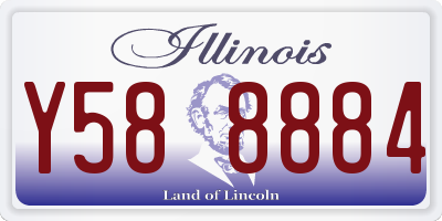 IL license plate Y588884