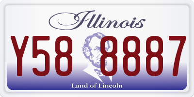IL license plate Y588887