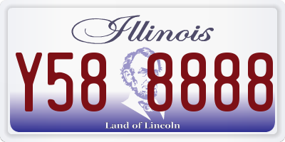 IL license plate Y588888