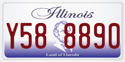 IL license plate Y588890