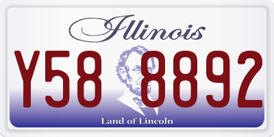 IL license plate Y588892