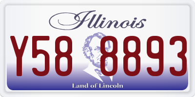 IL license plate Y588893