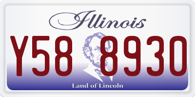 IL license plate Y588930