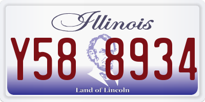 IL license plate Y588934