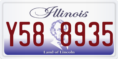 IL license plate Y588935